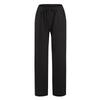 Casual Loose Wide-Leg Linen Pants with Elastic Lace-Up Waistband and Pockets