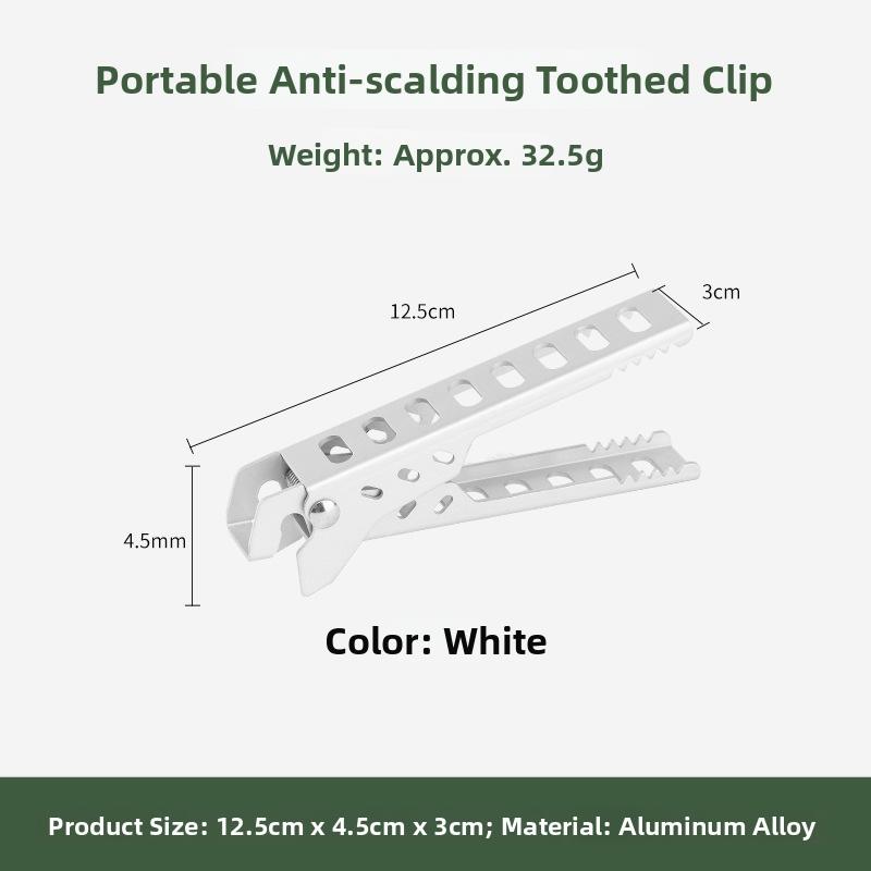 

Multi Functional Portable Heat Resistant Tongs for Outdoor For BBQ Cooking Camping Picnic Grill Utensils with Aluminum Alloy білий