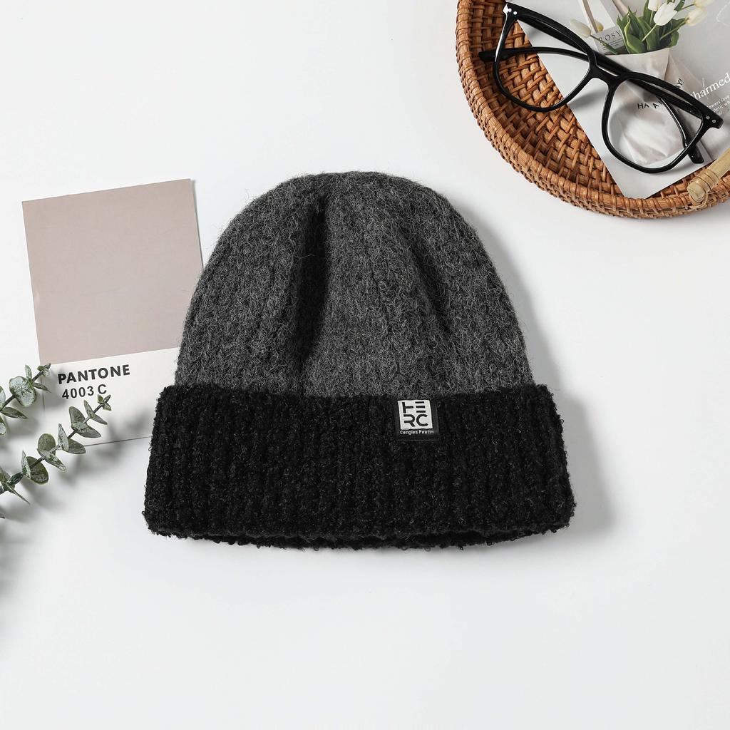 Women's Winter Warm Curly Knitted Hat Korean Style Windproof Ear Protection Face Small Melon Fur Hat