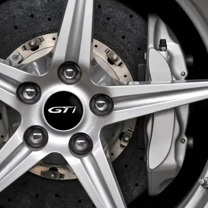 Set of 4 56 Car Hubcaps Logo Sticker GTI Logo 408 4008 308 3008 3008 Rifter 5008 508 2008 208 301 407 108