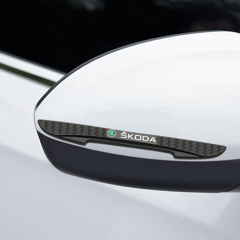 4Pcs Car Anti-collision Strip Rubber Door Bumper Protection Sticker For Skoda Superb Rapid Kodiaq Karoq Fabia Kamiq Roomster