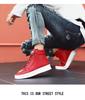 2025 Autumn/Winter Men's High-Top Martin Boots Leather Sneakers Korean Style Casual Street Dance Trend