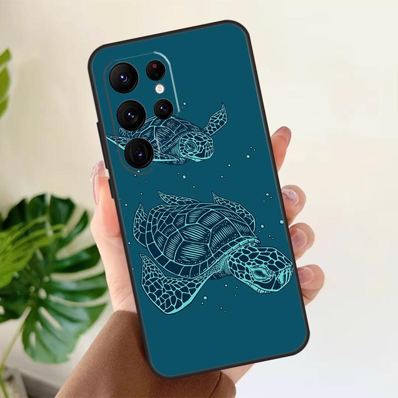 Sea Turtle Soft Case For Samsung Galaxy S25 S21 S22 S23 S24 Ultra S9 S10 Plus S20 FE S24 FE Phone Cover