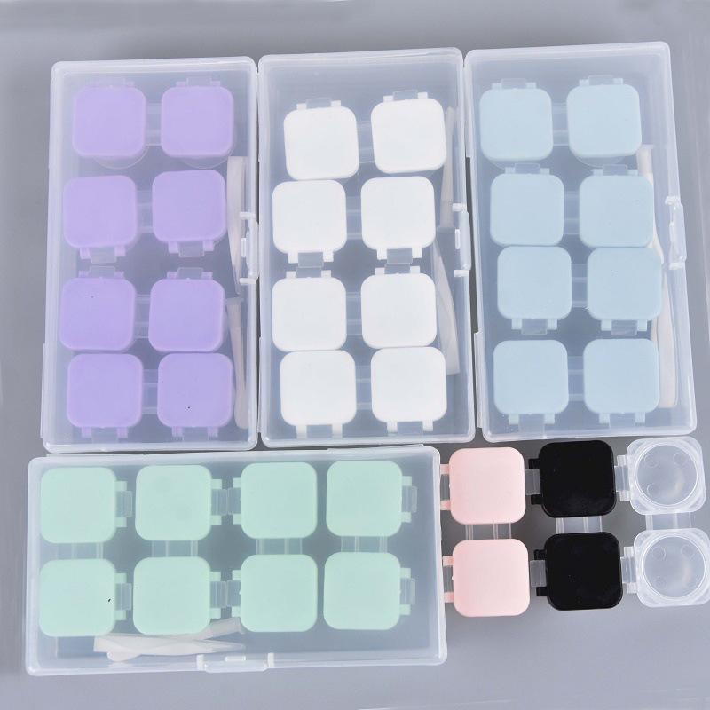 

Snap Button High-End Transparent Contact Lens Storage Case for Four Pairs