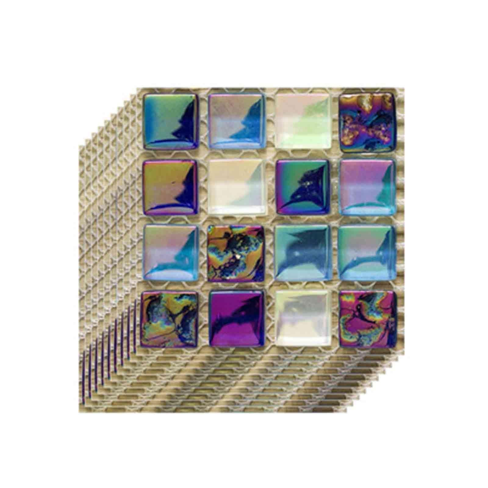 

10pcs 3d Crystal Tile Stickers DIY Self Adhesive Wall Stickers