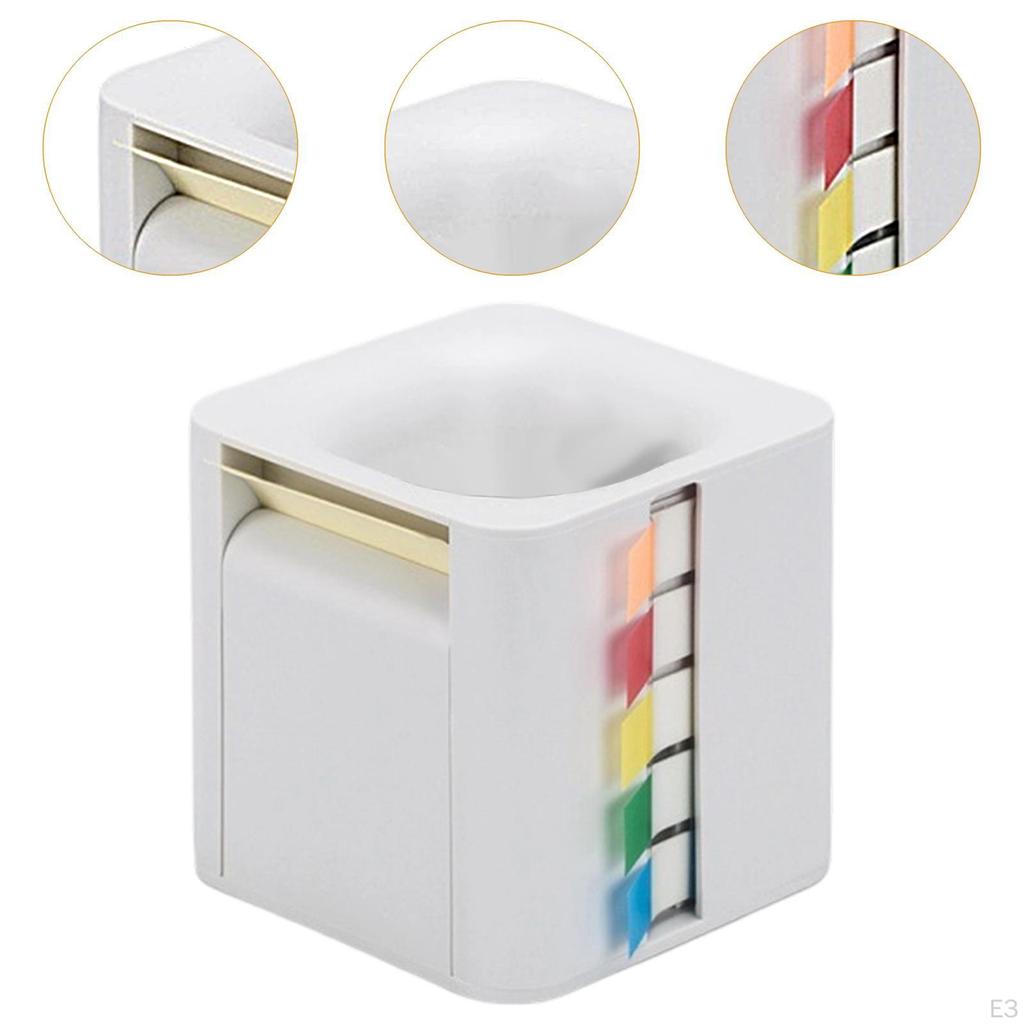 5 In 1 Sticky Note Holder Dispenser Memo Rolls Desktop Storage Index Tabs for Students