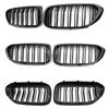 New Look Car Grille Grill Front Kidney Glossy 2 Line Double Slat For BMW 5 Series G30 G38 2016- Dual Line Racing Grilles