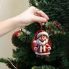 12 ks Ozdob Santa Clause 2D Akrylová Závěsná Dekorace na Vánoční Stromek Zrcátko do Auta Přívěsek na Batoh Dárky na Sváteční Večírek