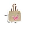 WTEMPO Ethnic Style Retro Mommy Bags Canvas Lunch Box Handbags Aluminum Foil Insulated Work Hand-carried Lunch Bags