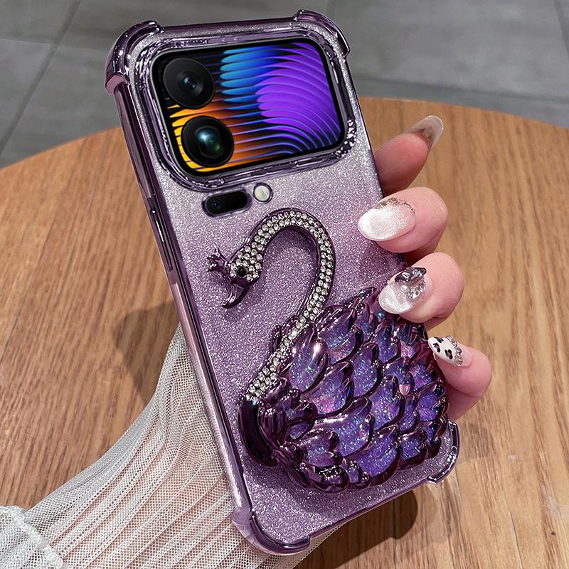 Xiaomi 17Pro/ProMax Silikon Handyhülle mit Vollständiger Objektivabdeckung - Damen Anti-Sturz-Schutz