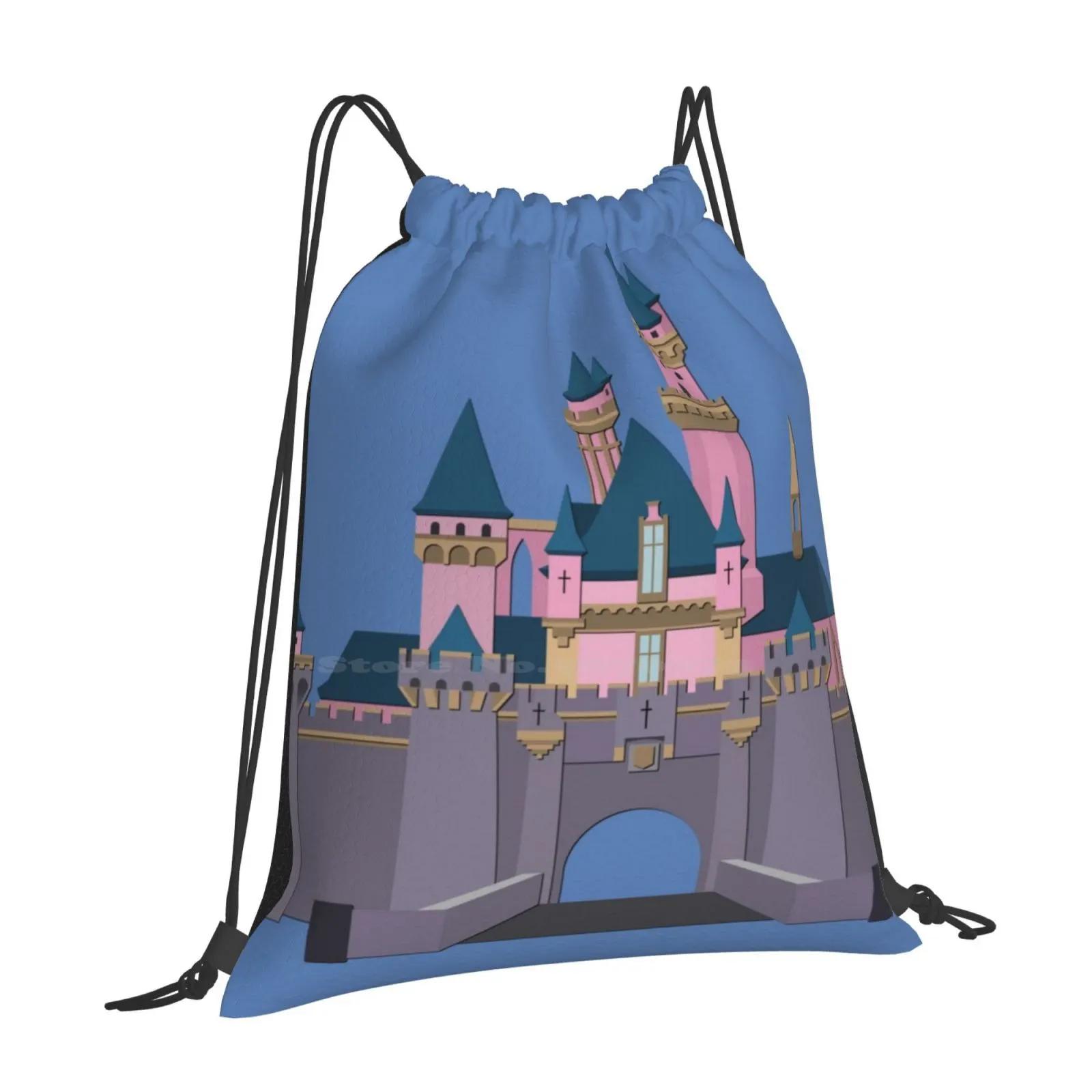 Sleeping Beauty Castle ( 1955 ) Hot Sale Backpack Fashion Bags Attraction Castle Sleeping Beauty Fantasyland Walkthrough OneSize