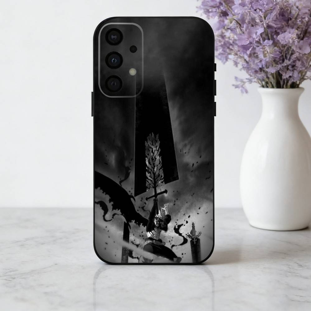 Anime Cool A-Asta B-Black C-Clover  Phone Case For Samsung Galaxy A73,A72,A71,A70,A53,A52,A51,Soft Silicone Black Cover