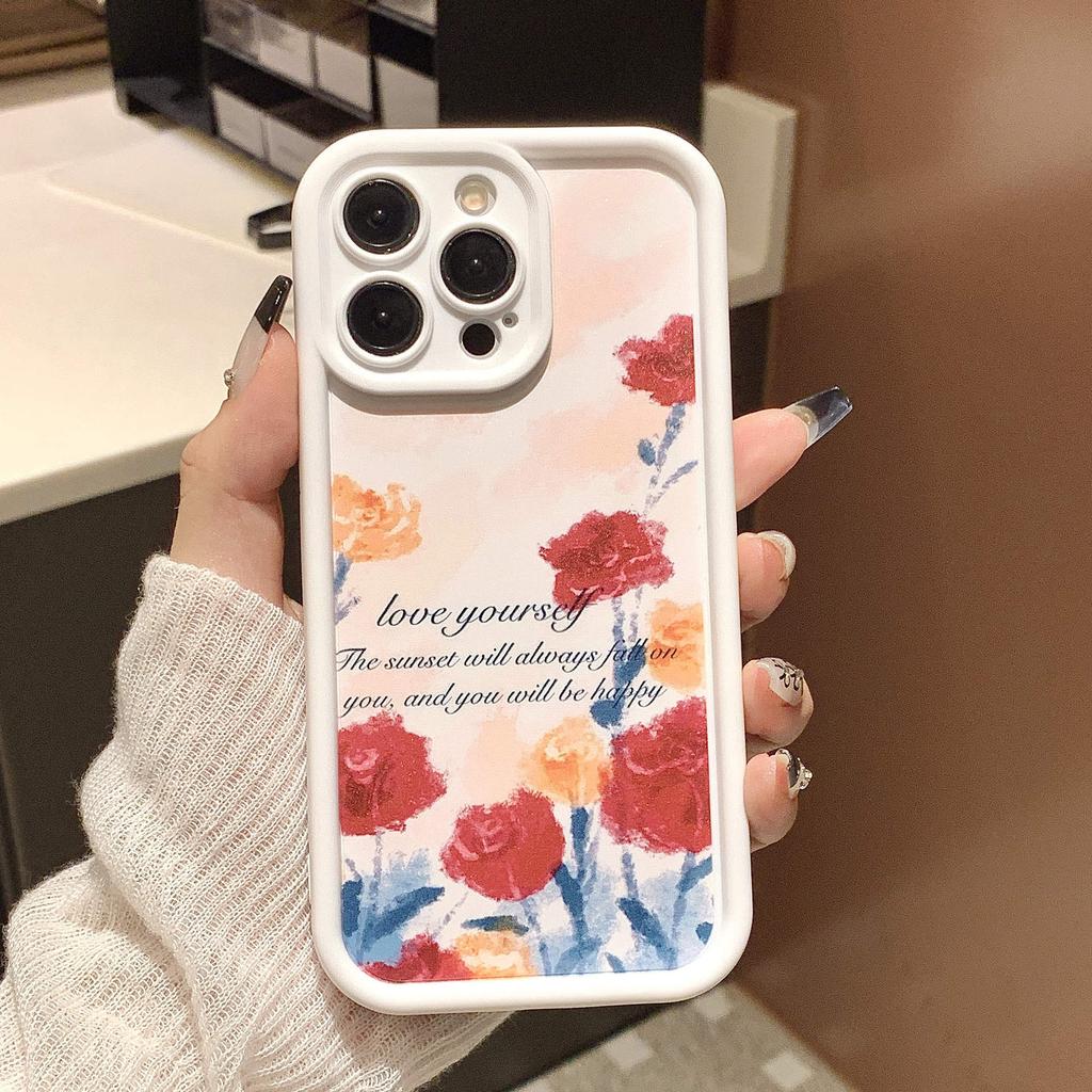 Rose Graphic Phone Case For iPhone 16E 16 15 14 13 12 11 X XR XS SE 2022 8 7 Plus Pro Max 12 13 Mini TPU Shockproof Back Cover