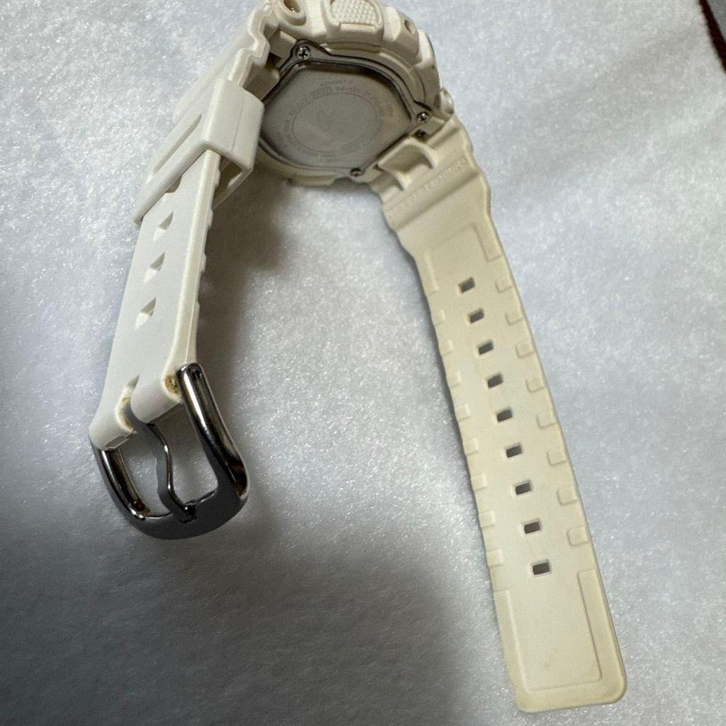 Used CASIO BABY-G BA-110 White Pink Gold Ana-Digi Watch