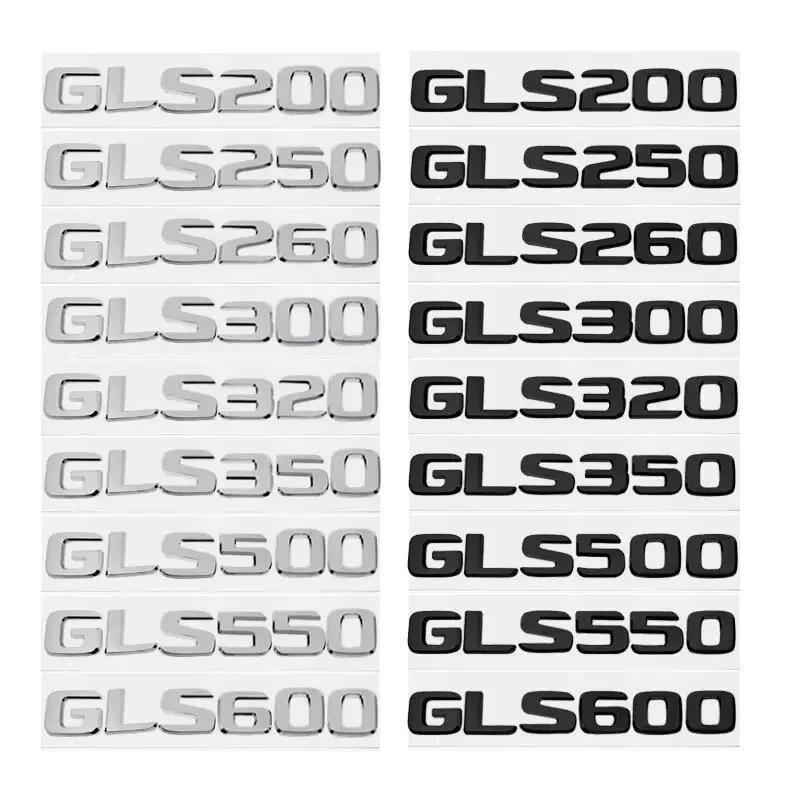 Car Digital Alphabet Trunk Emblem Badge Decal for Mercedes Benz GLS200 GLS250 GLS260 GLS300 GLS320 GLS350 GLS500 GLS550 GLS600