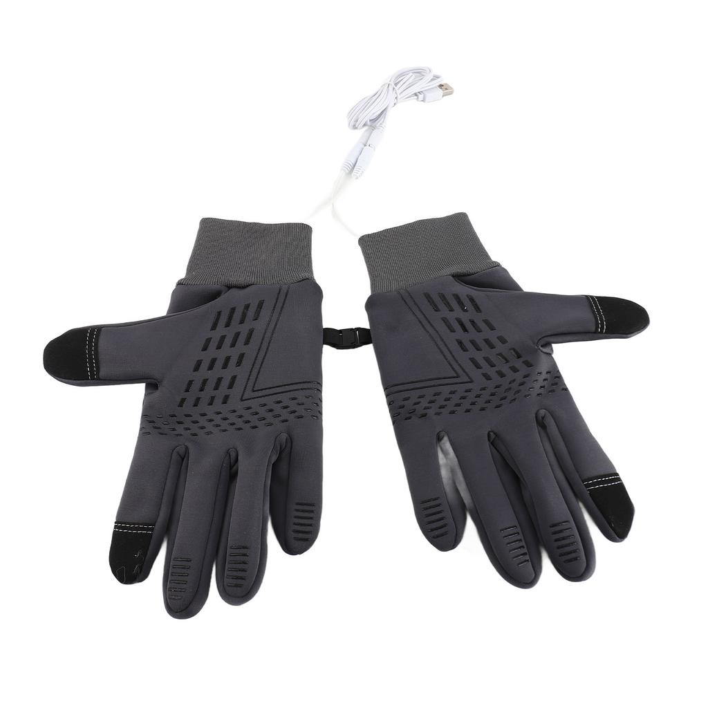 USB Heated Gloves Touchscreen Anti Slip Water Resistant Wind Proof Electric Winter Gloves for Man Woman