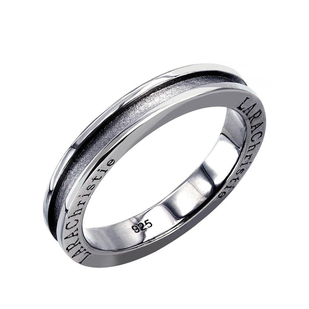 Lala Christie Silver Neve Ring Size 19 Men's [BLACK LABEL] Cr5904-b-19