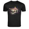 Pinup Girl Sitting On Skull Dark Art Graphic T-Shirt