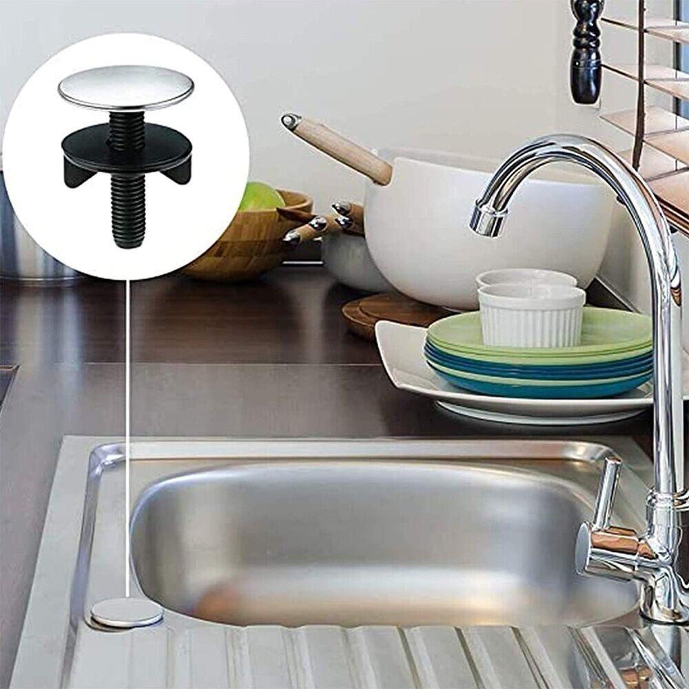 45mm Sink Tap Hole Blanking Plug Stainless Steel Sink Decorative Cover Basin Cap  Kitchen