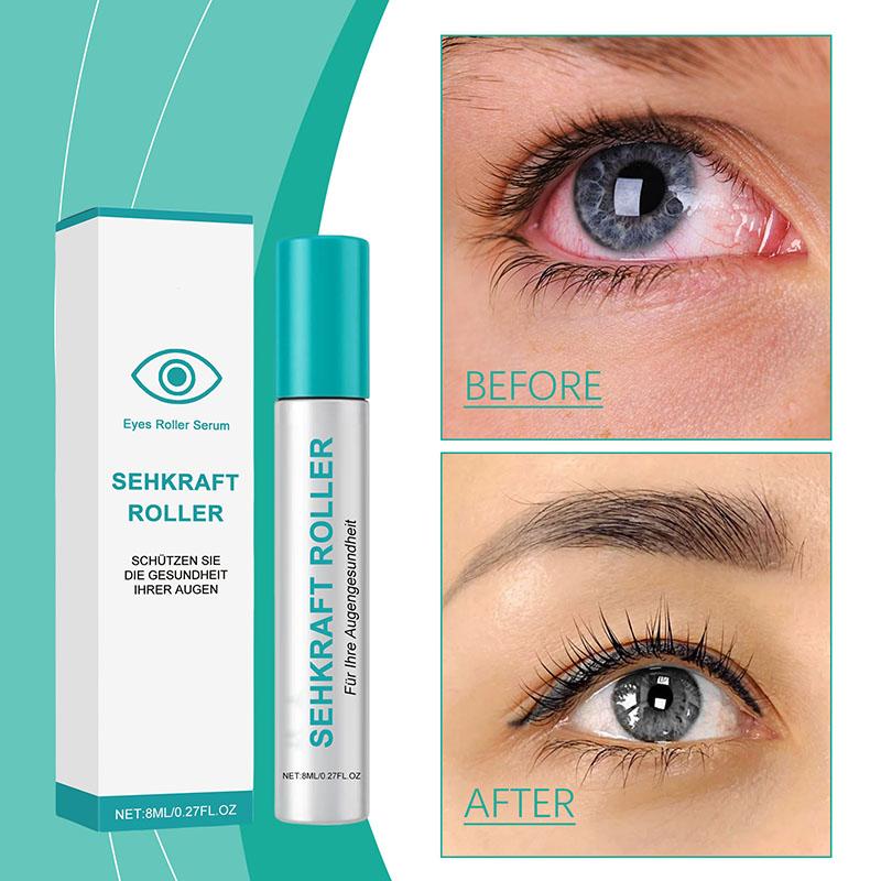 Refreshing Eye Roller For Hydration & Firming, Soothing Gel With Hyaluronic Acid & Mint Extract, Portable Massage Stick For Dark Circles & Puffiness