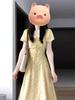 Dopamine Wears French Yellow Floral Dress Women's Clothing  New Summer Beautiful Long Dress Small Man