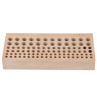 98 Trous Outil d'Artisanat du Cuir Support en Bois Organisateur de Support d'Outil de Perforation en Bois