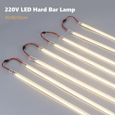AC220V LED Pevná lišta 30/40/50cm 2835 Hliníková PCB Pevný pásek Bez ovladače vysokého napětí Kuchyňské osvětlení pod skříňku