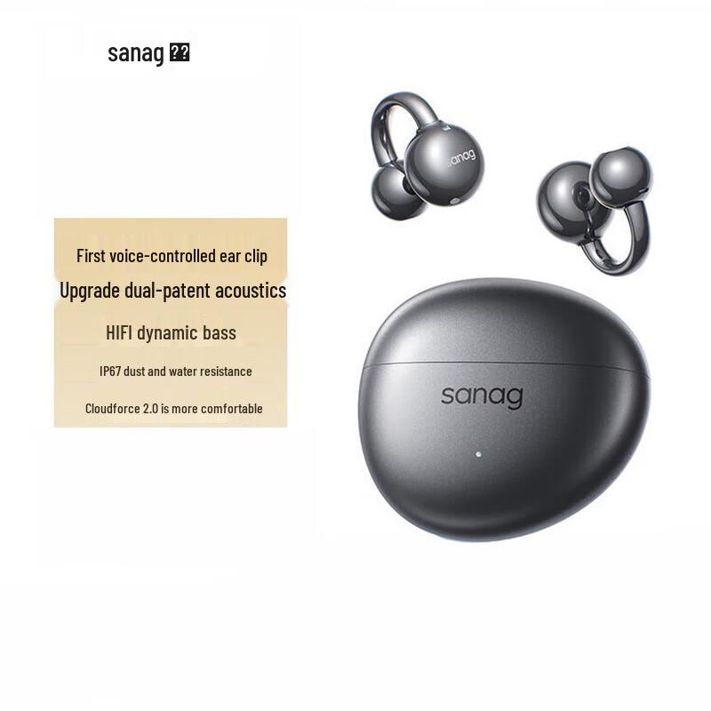 

SANAG S7S Ultra AI Smart Ear Clip Bluetooth Headphones with Real-time Translation