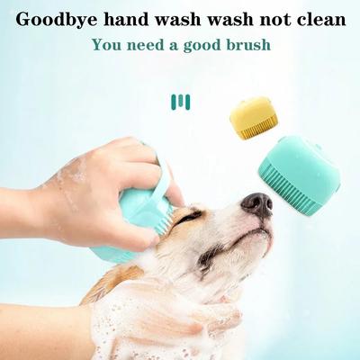 Pet Banyo Fırçası Yumuşak Silikon Masaj Duş Jeli Banyo Fırçası Temiz Araçları Tarak Köpek Kedi Temizleme Bakım Malzemeleri