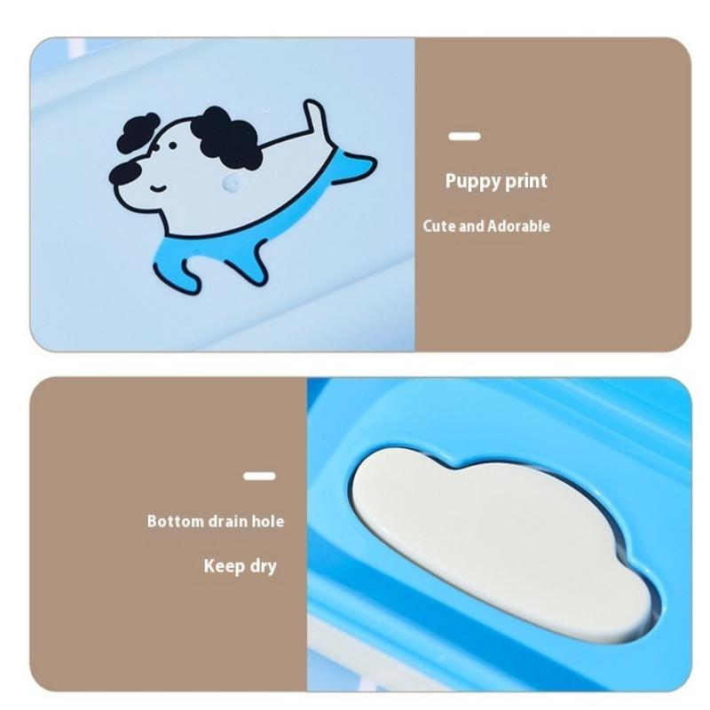 Cartoon Tragbare Seifenschalen Doppellagige Plastik-Seifenbox Haushalts-Badezimmer Ablage Seifenschale Badezimmer-Seifenbox Mit Deckel