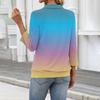 Women's Fashionable Casual Gradient Printed Top