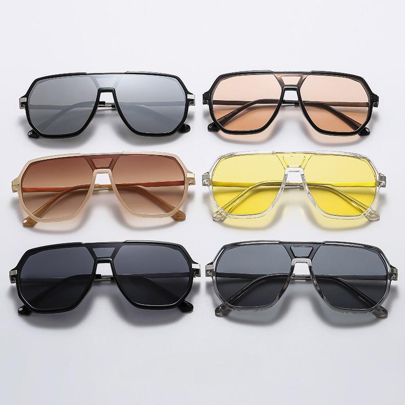 Cycling windproof box sunglasses men's integrated glasses metal leg sunglasses men's shades