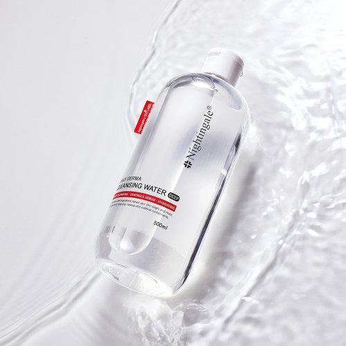 Nightingale Daily Derma Deep Cleansing Water Mild 500ml + Cotton Pads 40 Sheets