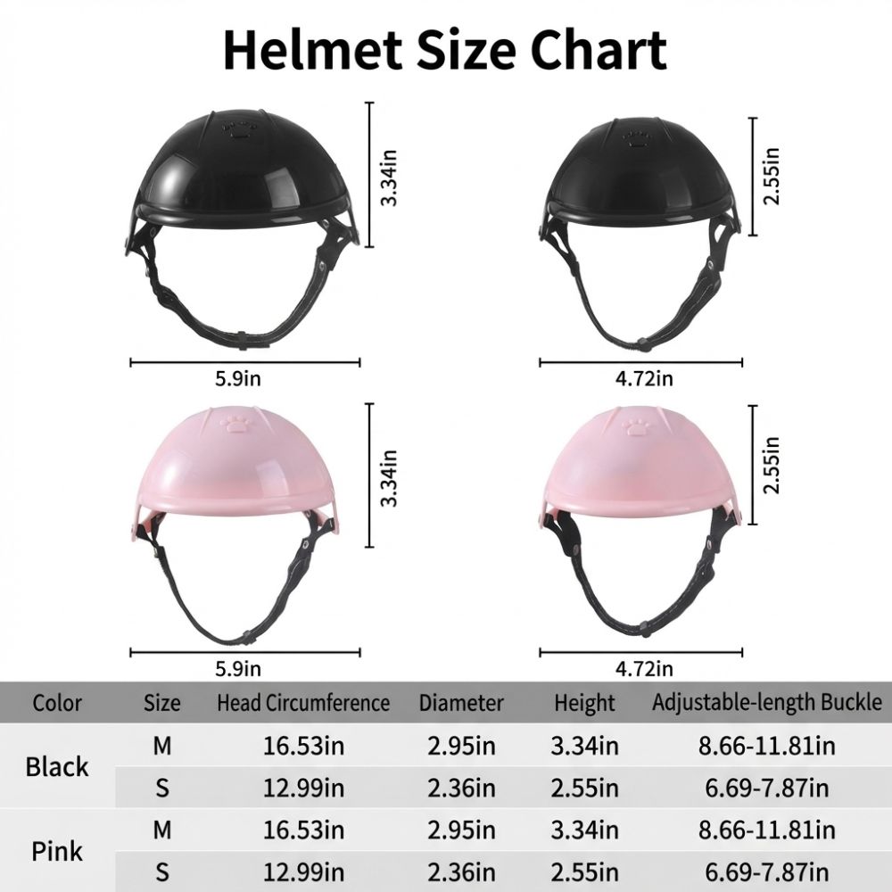 With Ear Holes Dog Cat Helmets Adjustable Dog Helmet Hat Pet Motorcycle Helmet  Pet Accessories