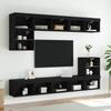 TV Cabinet with LED Lights Black 80 x 30 x 30 cm