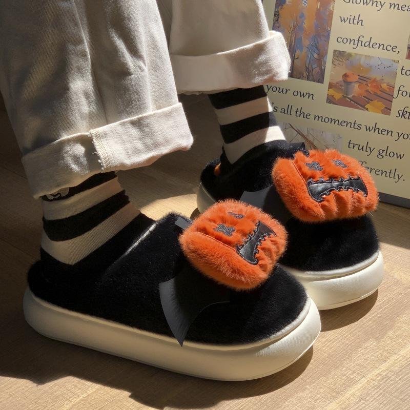 Funny clown couple cotton slippers new winter Internet celebrities cotton shoes indoor and outdoor wear thick soles increase