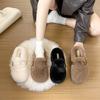 Mao Mao Slippers Women's Outer Wear 2025 New Autumn and Winter One-pedal High-end Mink Plush Cotton Slippers