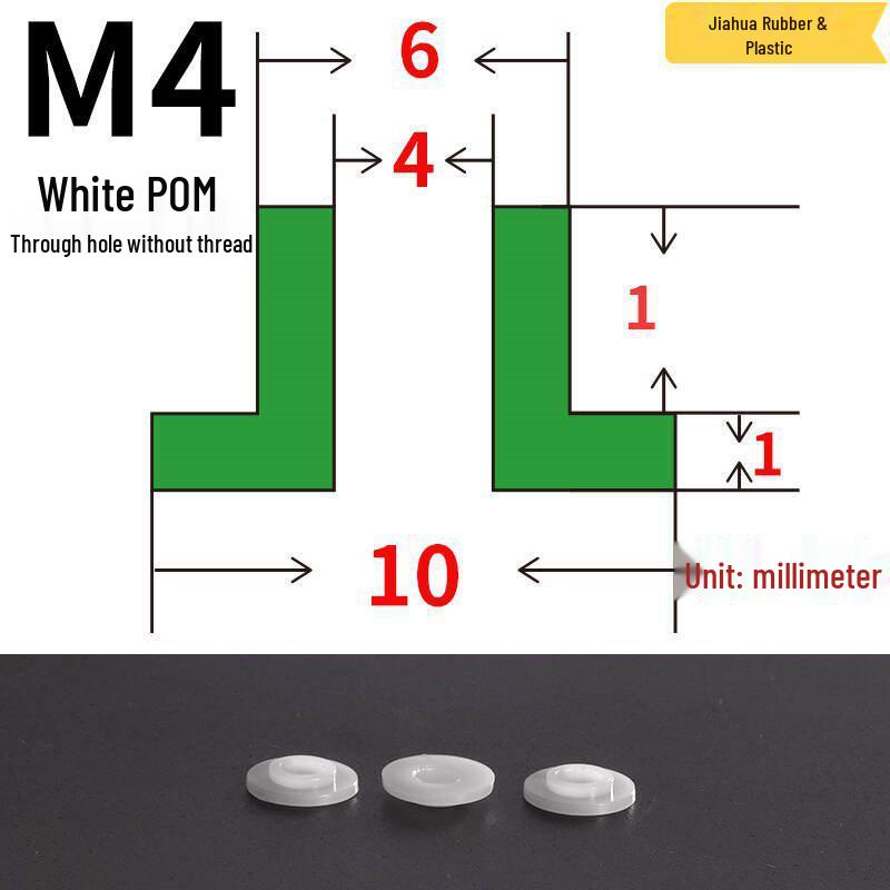 T-förmige Nylon-Dichtungsscheibe M3-M35 Gewinde Isolierabstandshalter
