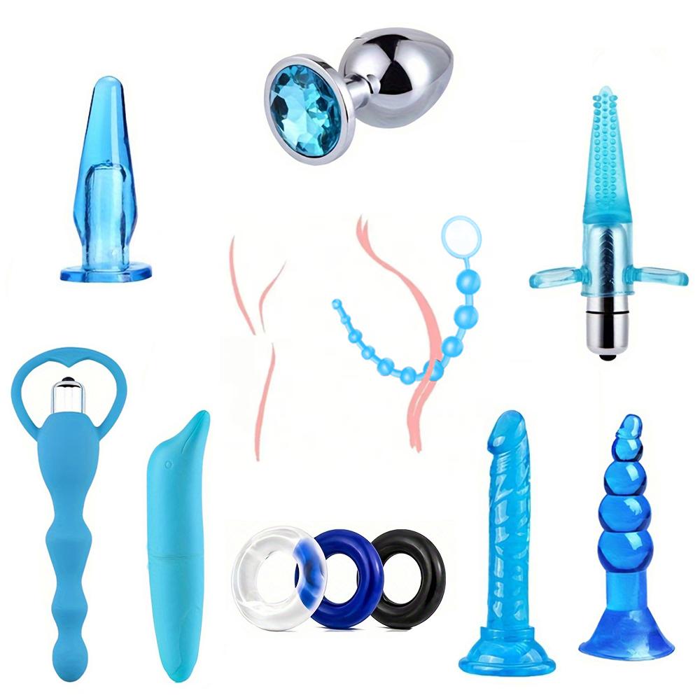 11PCS Butt Plug Set Anal Beads Prostate Massager Penis Ring BDSM Sex Toys for Couples