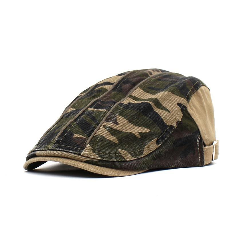 New Camouflage Hats Unisex Vintage Forward-Facing Berets Men's Summer Sun Visor Caps