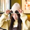 Cap With Glasses Skullies Caps Pullover Cap Knitted Hats Women Wool Caps Ski Cap Korean Beanies