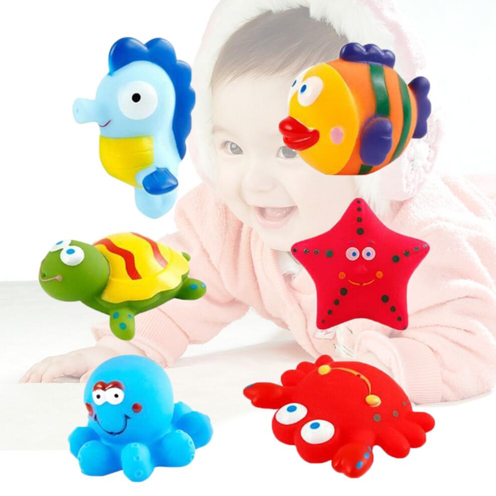 Conjunto de 18 Peças de Brinquedos de Banho para Bebê Design Criativo de Vida Marinha Cores Sortidas