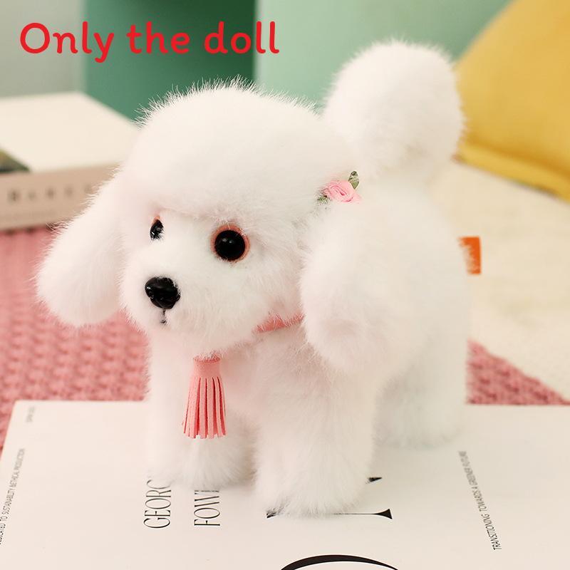 

Poodle Husky Cuter Plush Dog With Tassel Necklace Decor For Kids Collection Gift Poodle,18cm