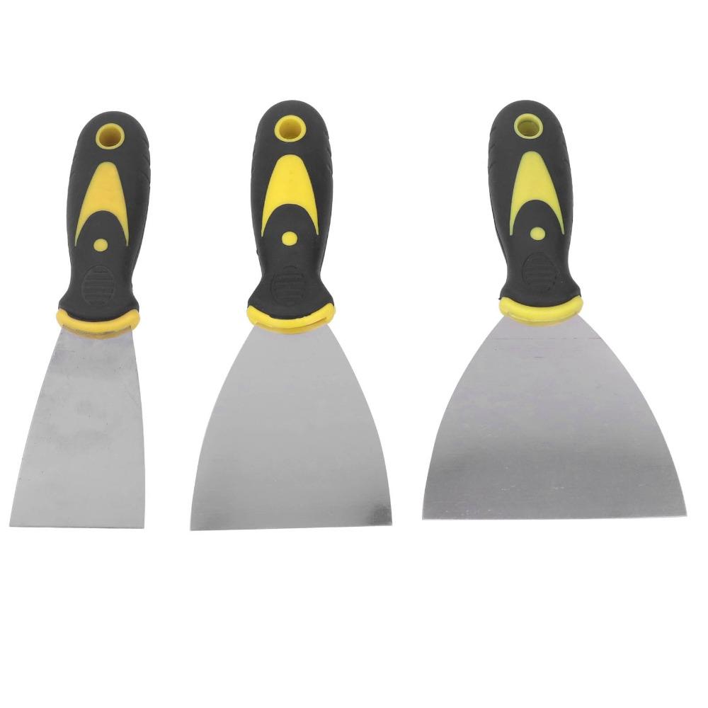 3PCS Stainless Steel Putty Knife Set Drywall Finishing Spackle Knife  for Patching and Painting