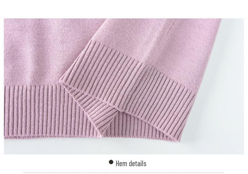 Mom's 2023 Autumn Knit Top Set: Stylish Two-Piece for Middle-Aged & Elderly - Spring/Fall Inner Layer Shirt