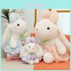 Floral Rabbit Plush Toy With Pp Cotton Filling For Children And Couples Gift