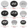 ABS 65/56/61/60mm 3D Car Emblem Wheel Hub Center Cap Badge Covers Accessories For Hyundai I10 I20 I30 Getz Accent Elantra Santa