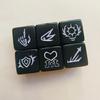 Acrylic Keyword Pattern Dices Round Corner Dices Mult Sided Table Game Dices Math Counting Teaching Tool Enduring