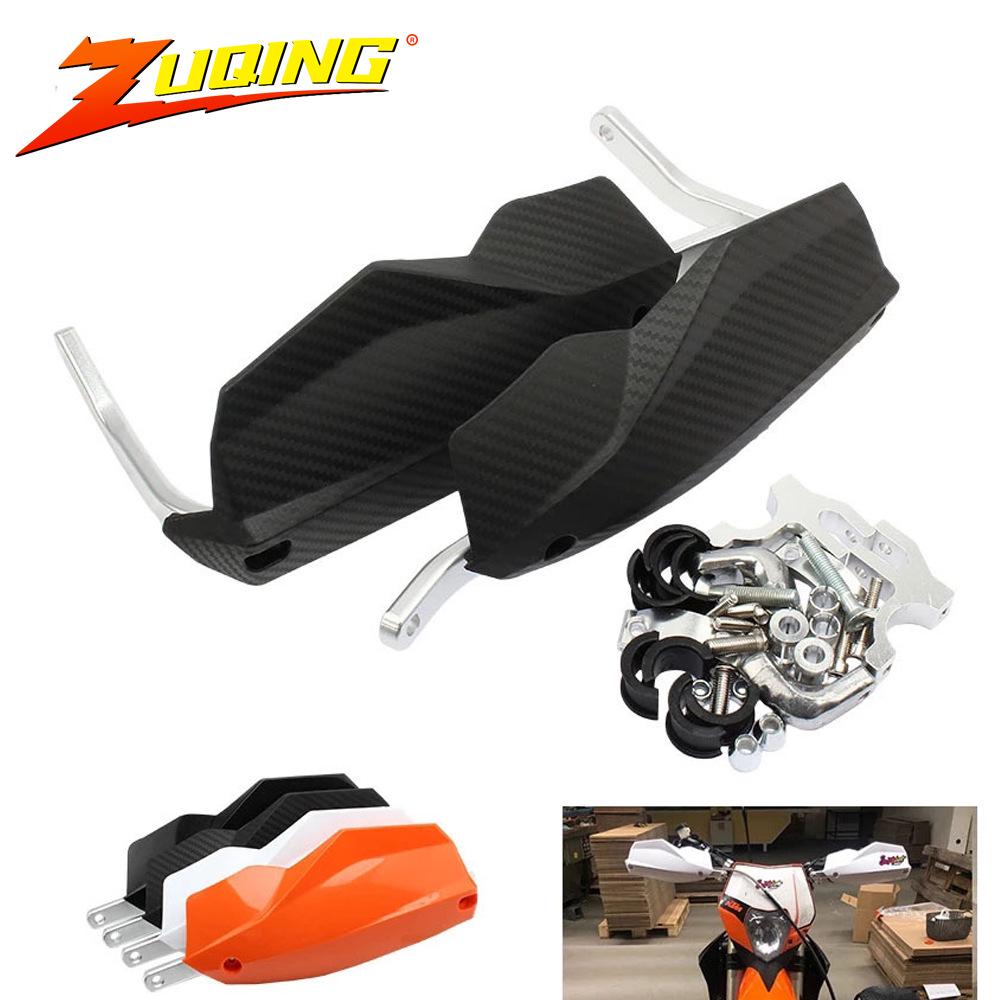 Off-road Motorcycle Universal KTM 22MM/28MM Tapered Handlebar Anti-fall Handguard Bow White