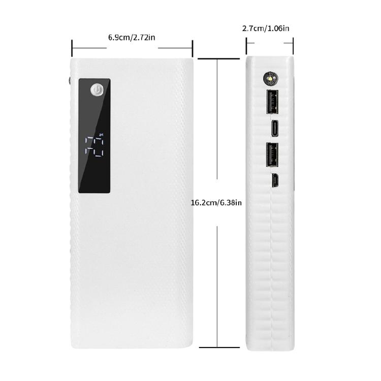 Interchangeable 5x21700 Battery Charging Case Quick Charging Capability LED Power Suitable for Various Device Support